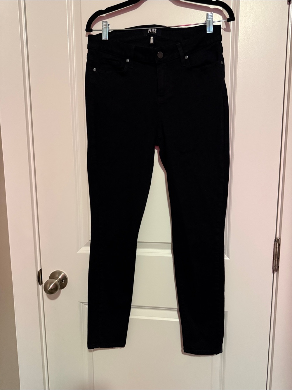 PAIGE Black Skinny Jeans - Verdugo Ankle Slim Fit